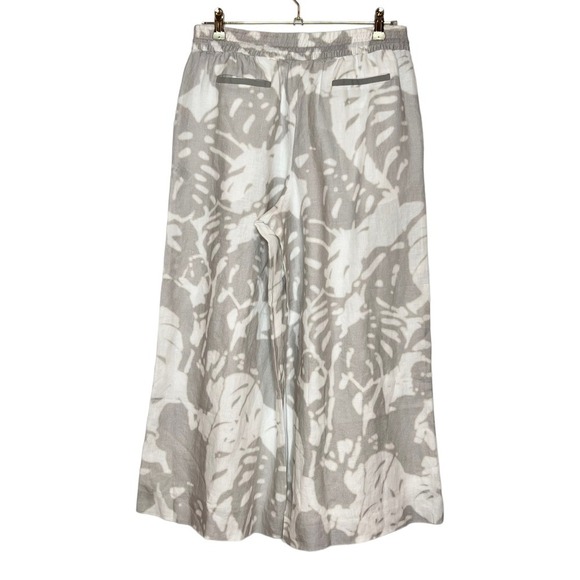 LAFAYETTE 148 100% Linen Tropical Print Wide‎ Leg Pants. Size Medium - Picture 3 of 8